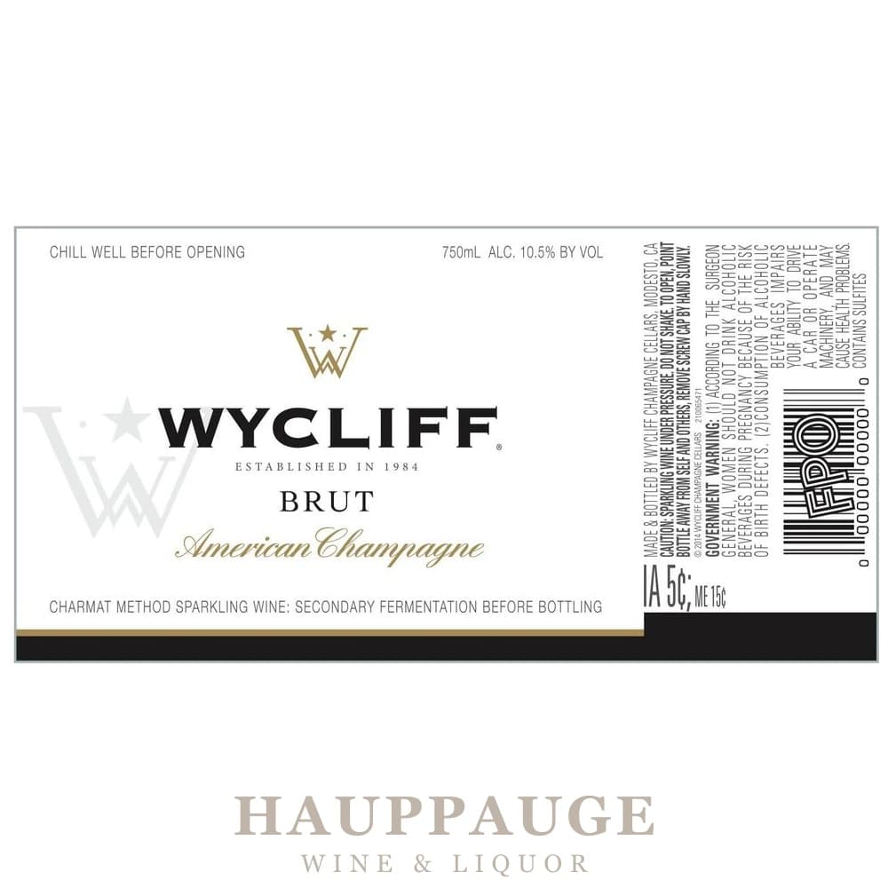 Wycliff Vineyards Brut American Champagne