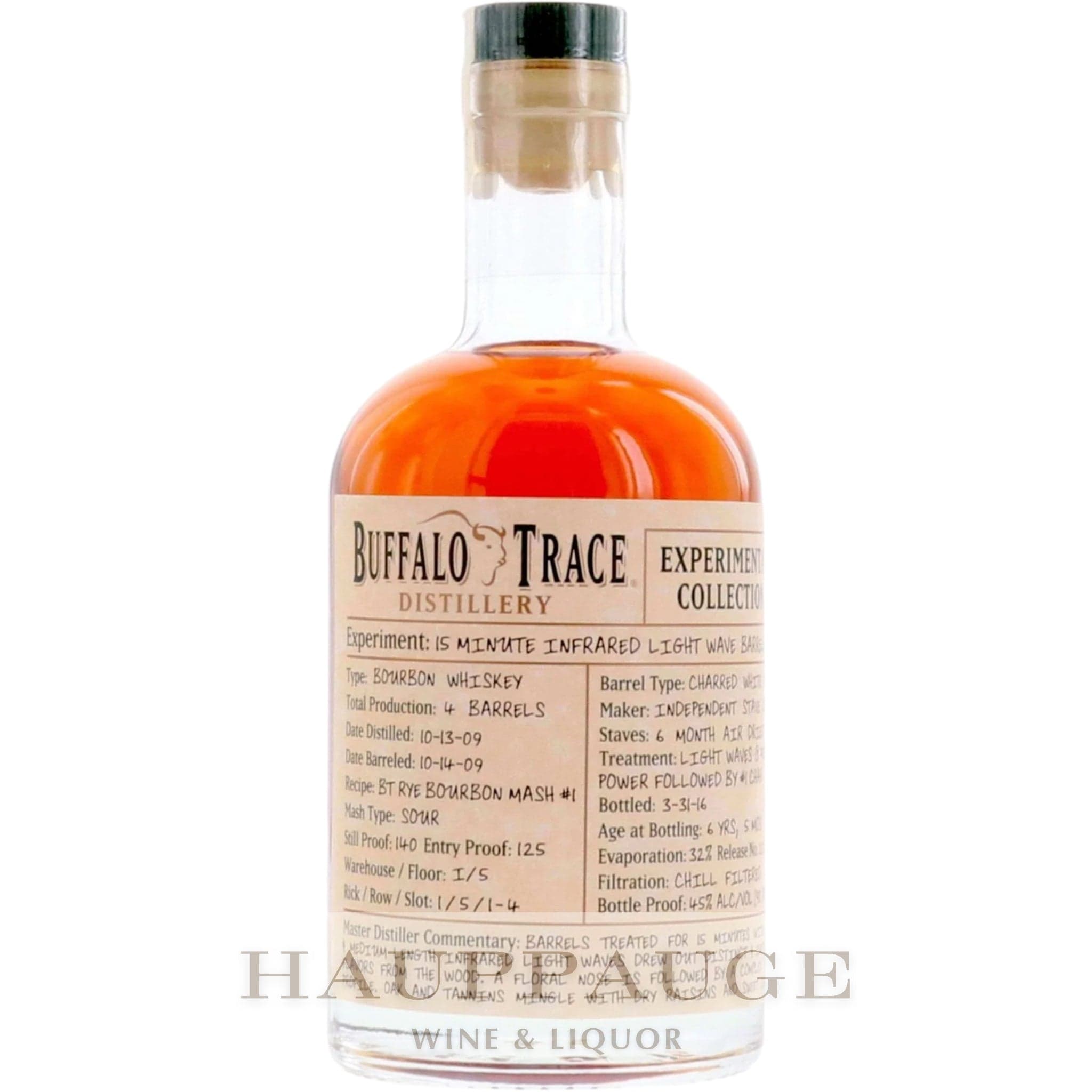 Buffalo Trace Experimental Collection 2016 - 15-Minute Infrared Light Wave Barrels (1 of 2), 375mL