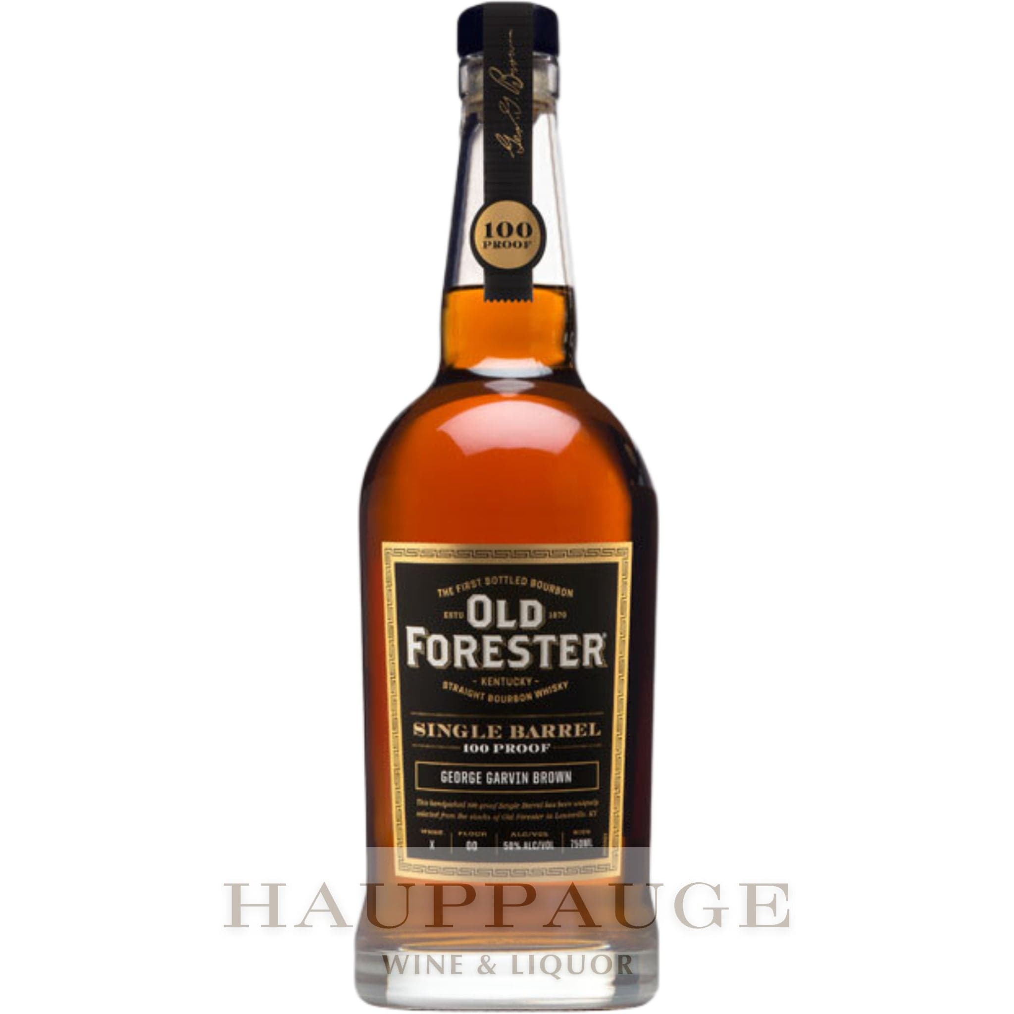 Old Forester Single Barrel Bourbon Barrel Strength (Black Label), 750mL
