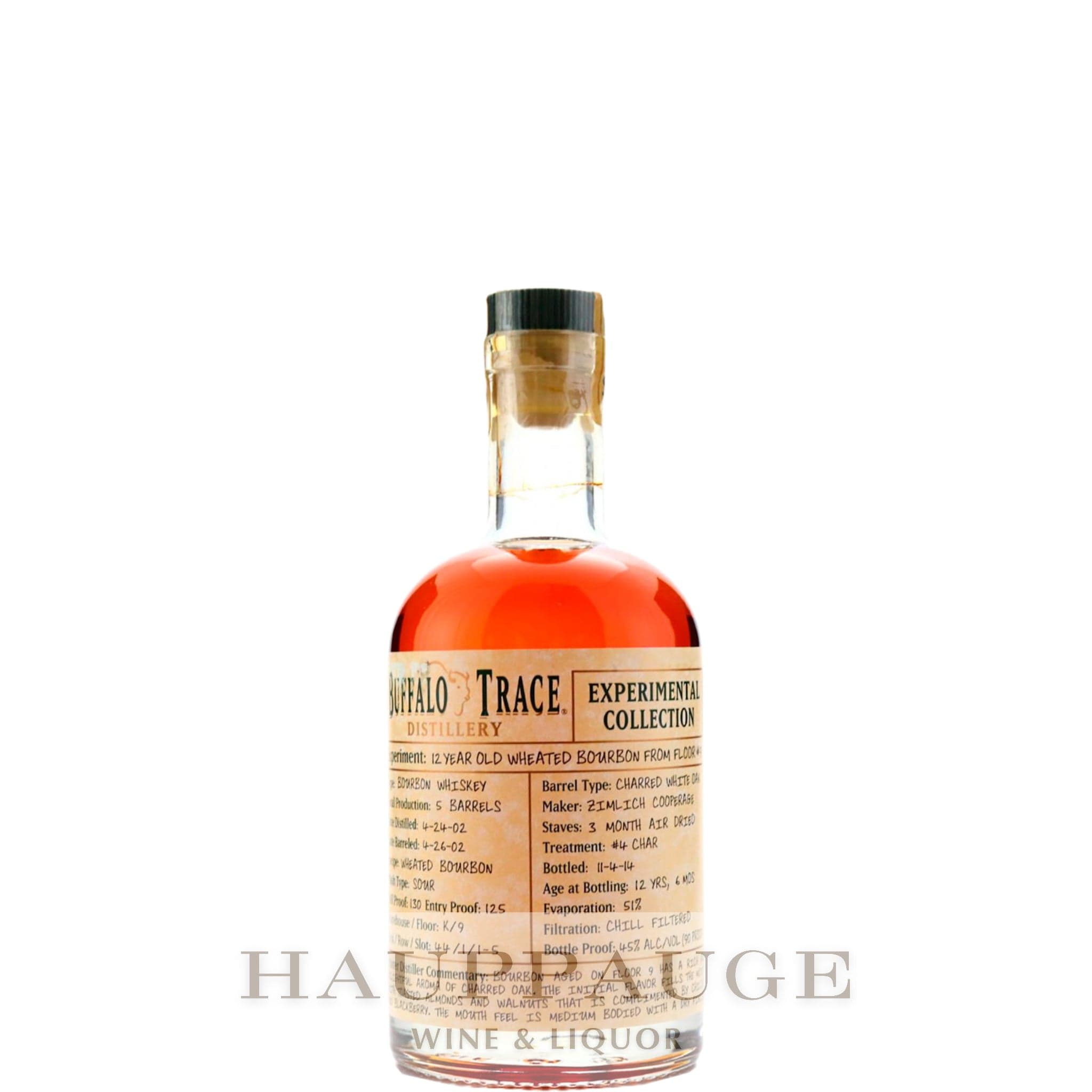 Buffalo Trace Experimental Collection 2014 - 12-Year Wheated Bourbon from Floor #9 (3 of 3), 375mL