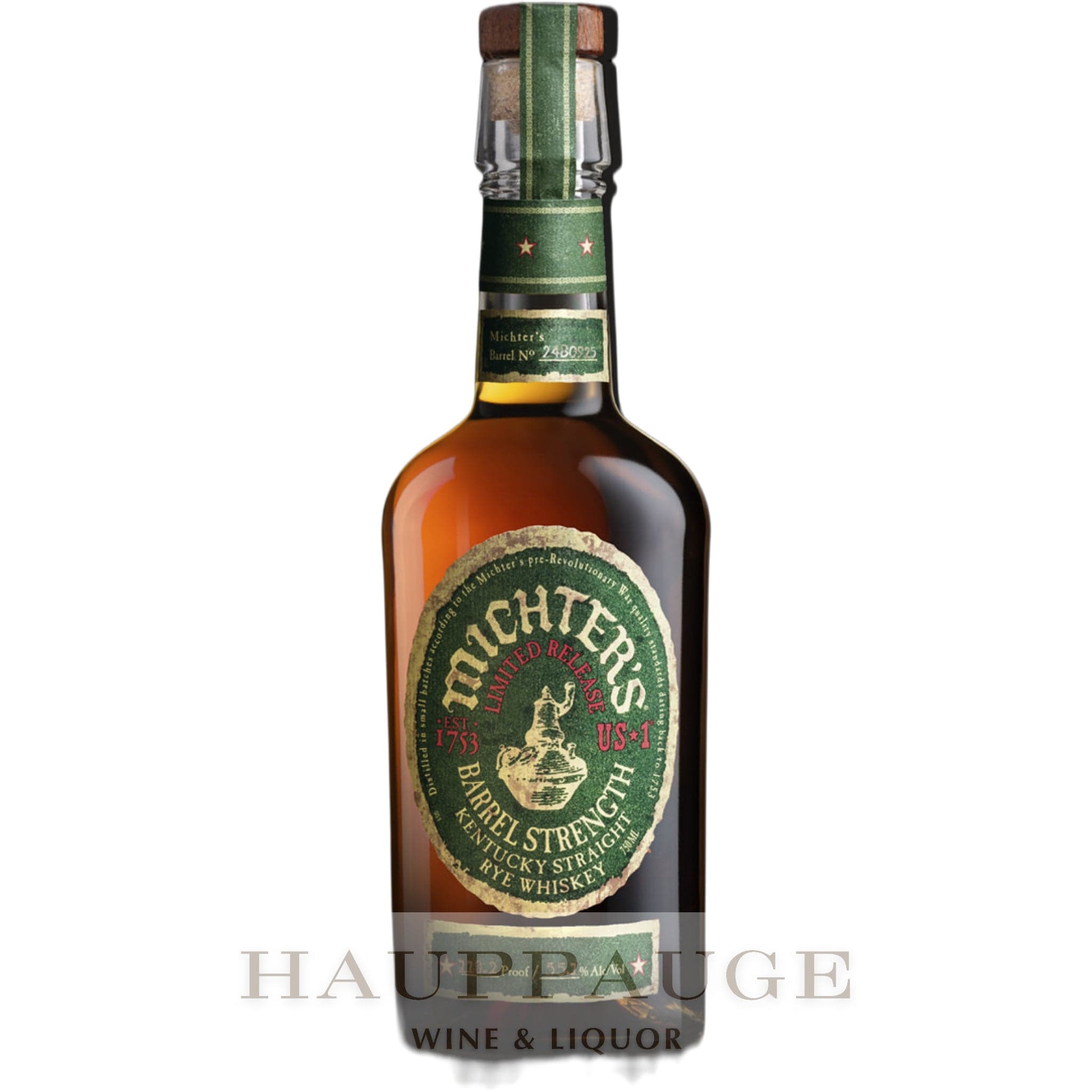 Michter's Barrel Strength Rye Whiskey, 750mL