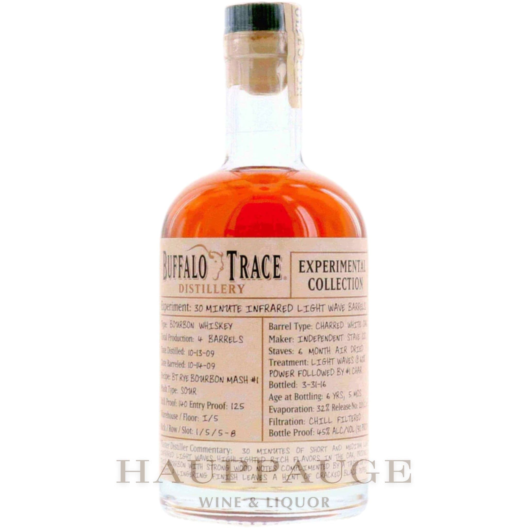 Buffalo Trace Experimental Collection 2016 - 30-Minute Infrared Light Wave Barrels (2 of 2), 375mL