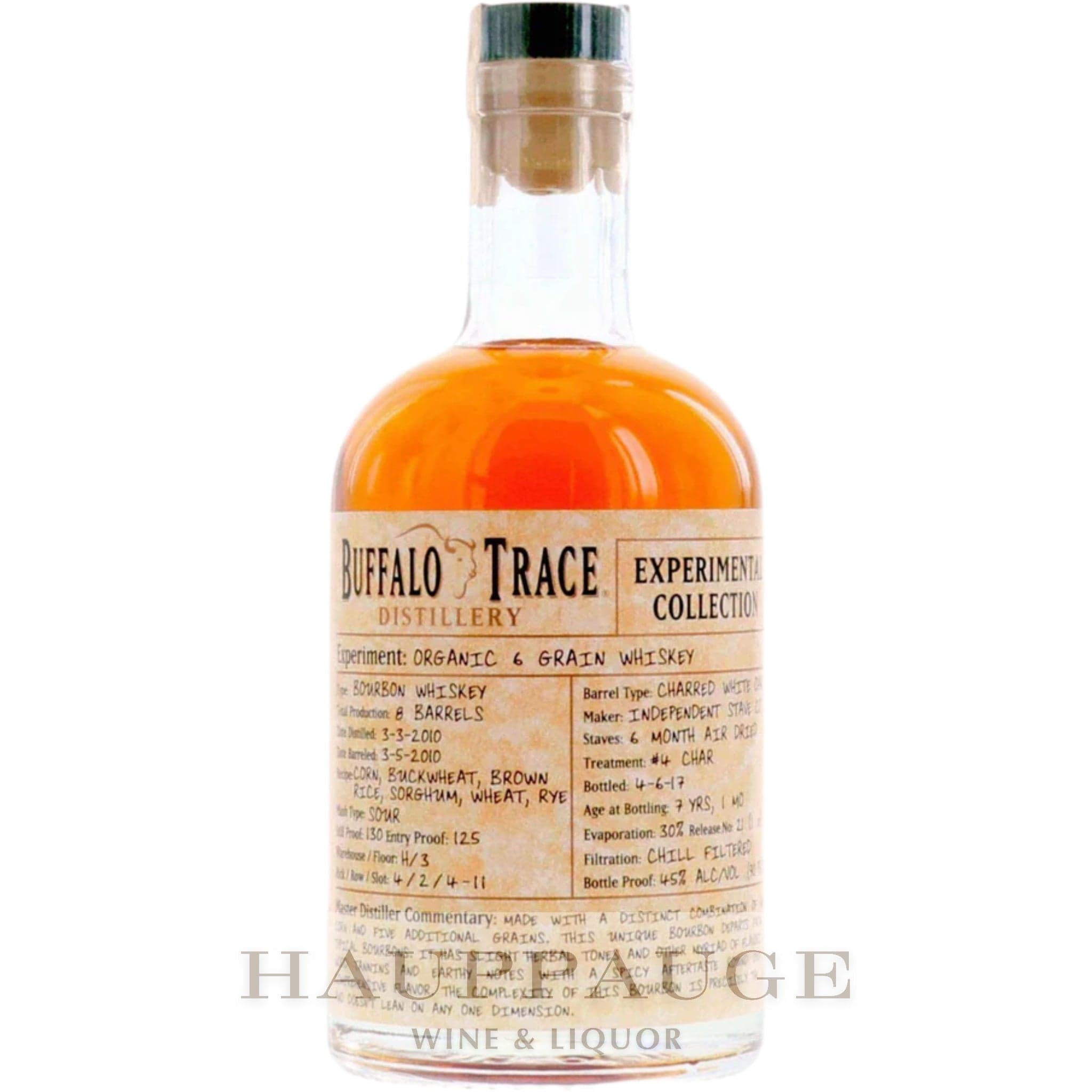 Buffalo Trace Experimental Collection 2017 - Organic Six Grain Whiskey (1 of 1), 375mL