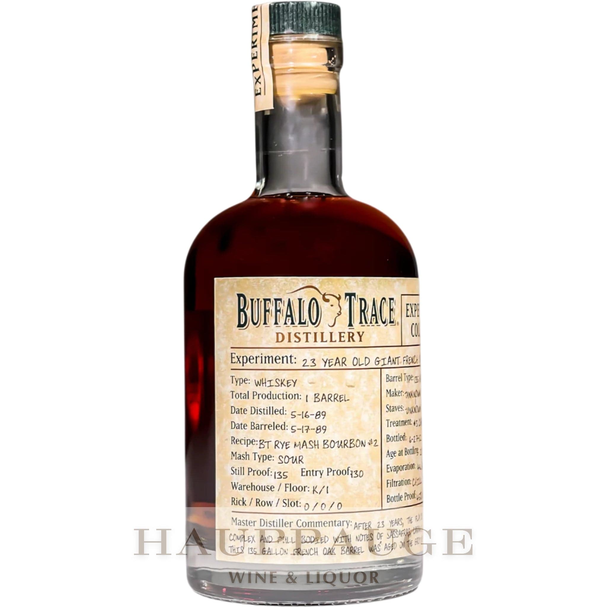 Buffalo Trace Experimental Collection 2012 - 23-Year Giant French Oak Barrel (2 of 2), 375mL