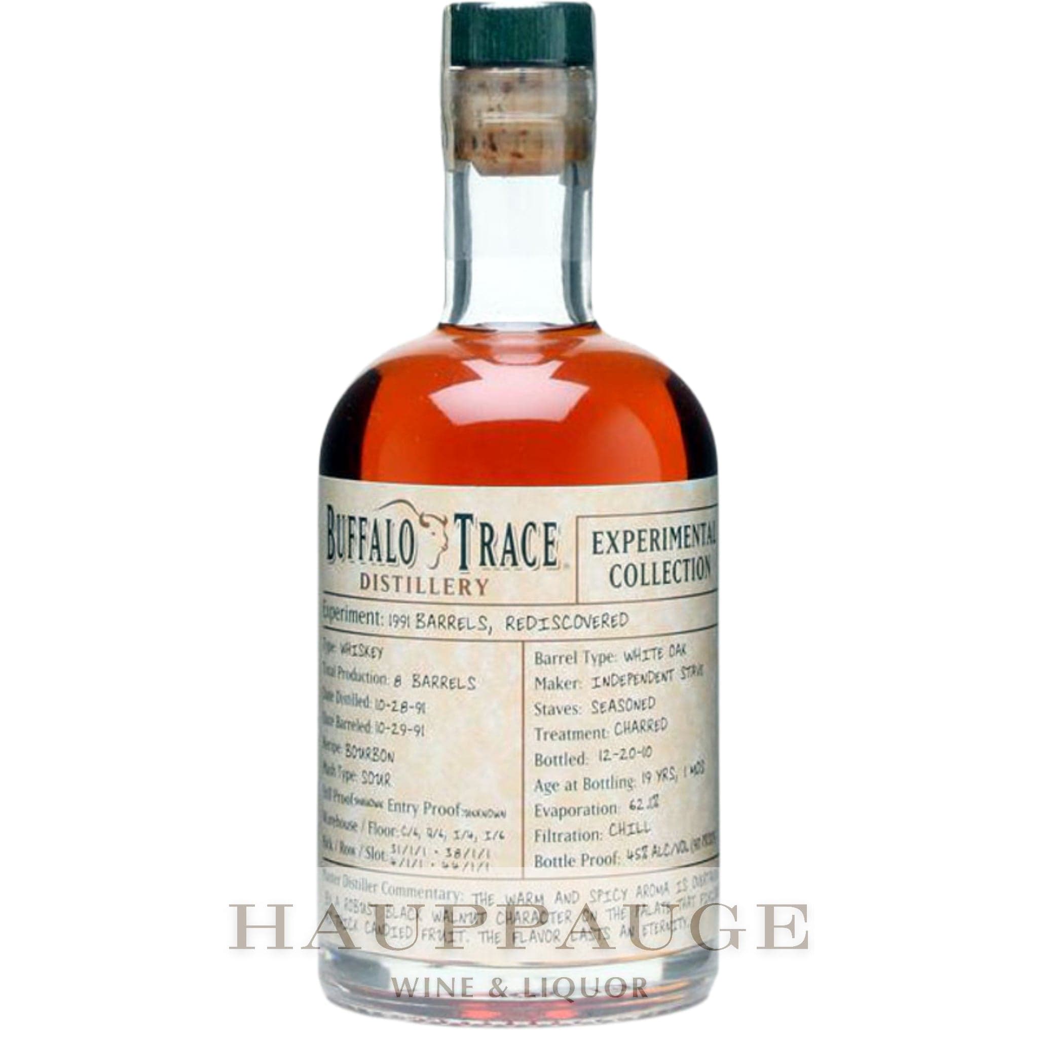 Buffalo Trace Experimental Collection 2011 - 1991 Barrels, Rediscovered (2 of 3), 375mL
