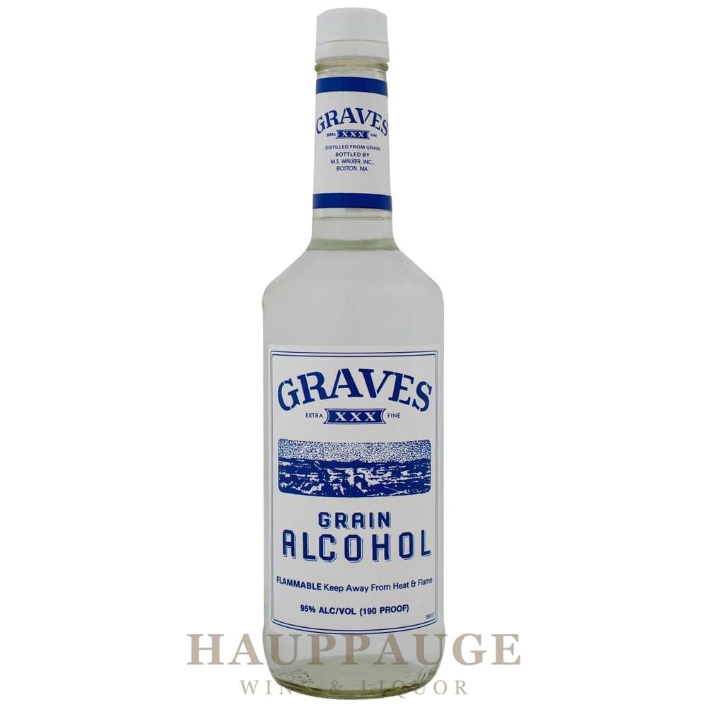 Graves XXX Extra Fine Grain Alcohol 190 Proof, 1.75L