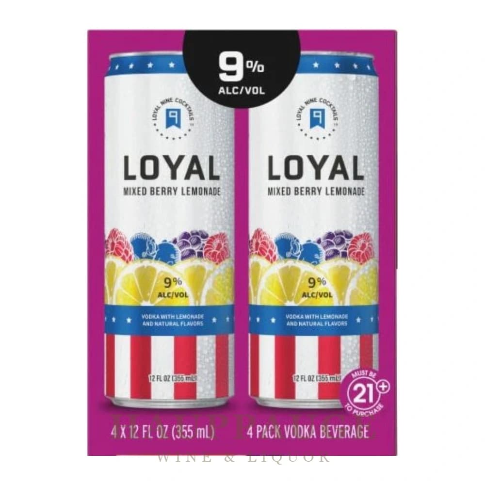 Loyal 9 Mixed Berry Lemon 4pk, 375mL